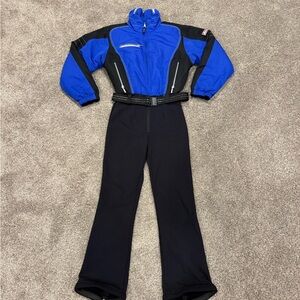 NILS Blue and Black Ski Suit, Vintage 80’s / 90’s